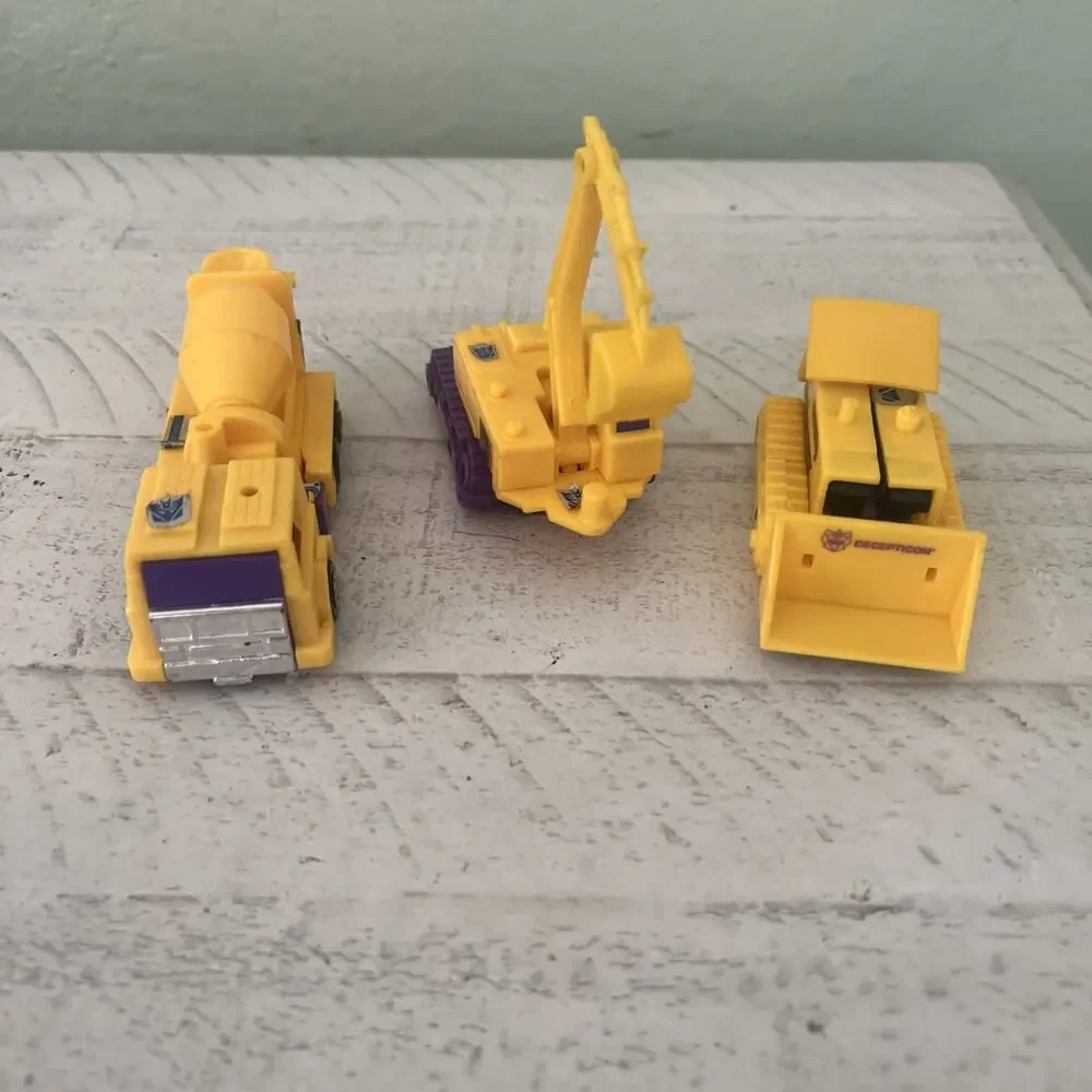 Hasbro Transformers G2 Devastator Constructicons 1984 Yellow Lot of 3 As Is